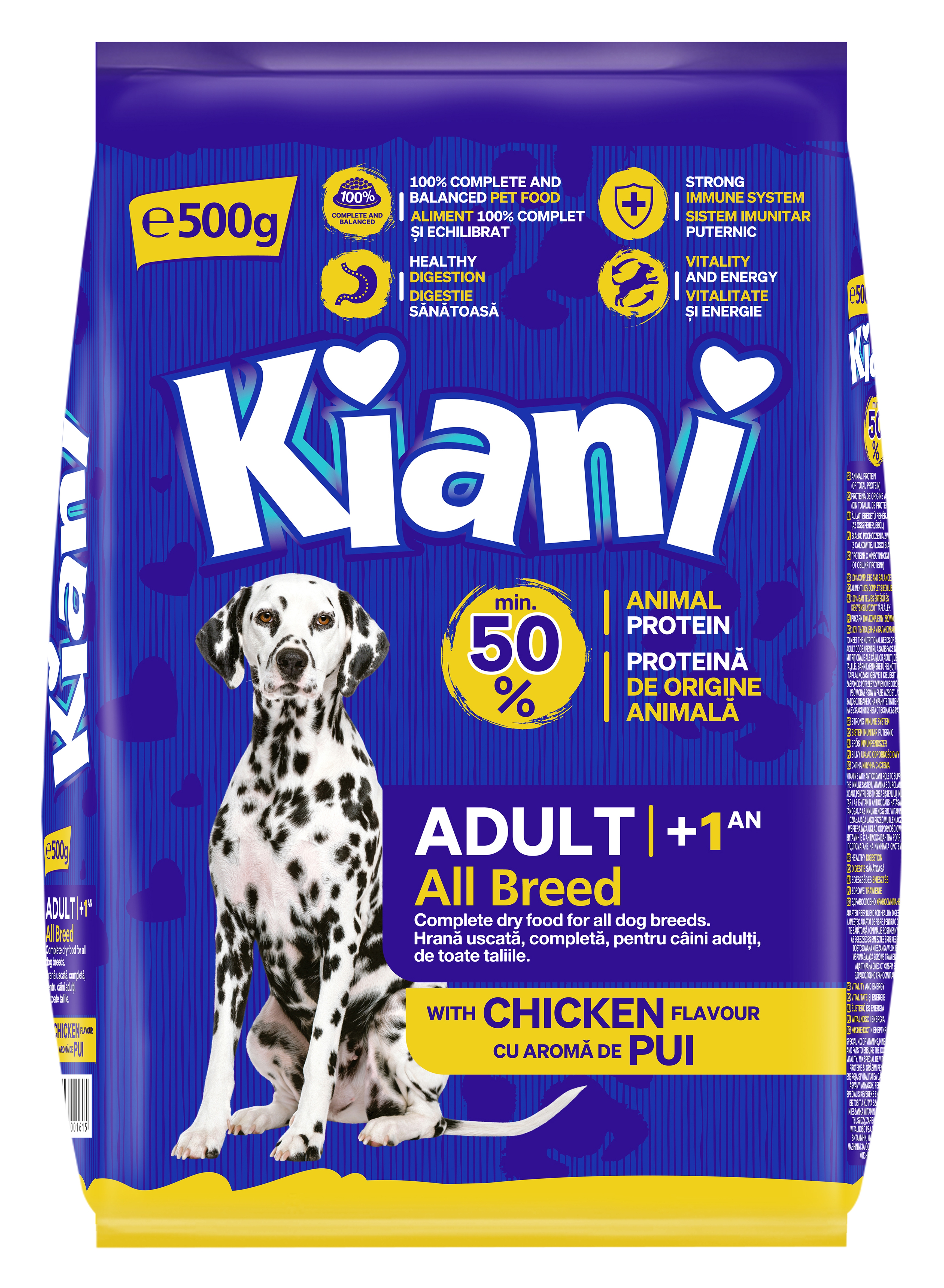 KIANI Adult All Breed cu AROMĂ de PUI (+1an)